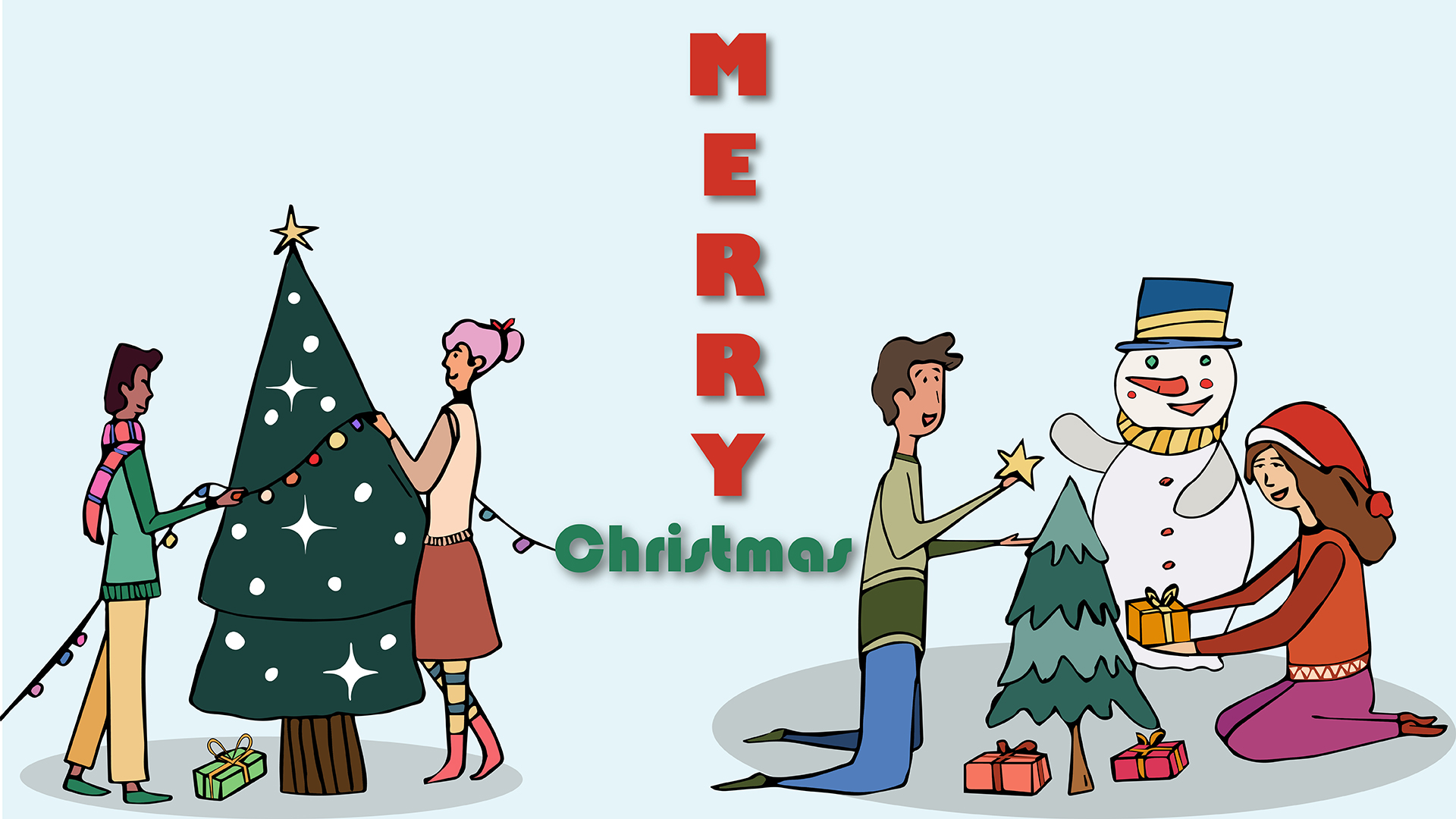 Merry Christmas — An Illustration of Togetherness and Light