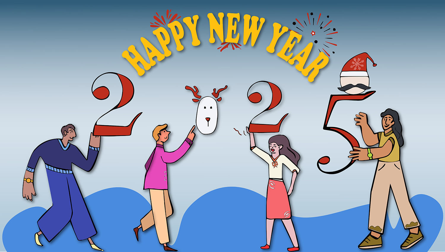 Welcoming 2025 Through Art — A New Year Illustration by Miracle Portal